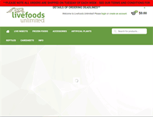 Tablet Screenshot of livefoods.com.au